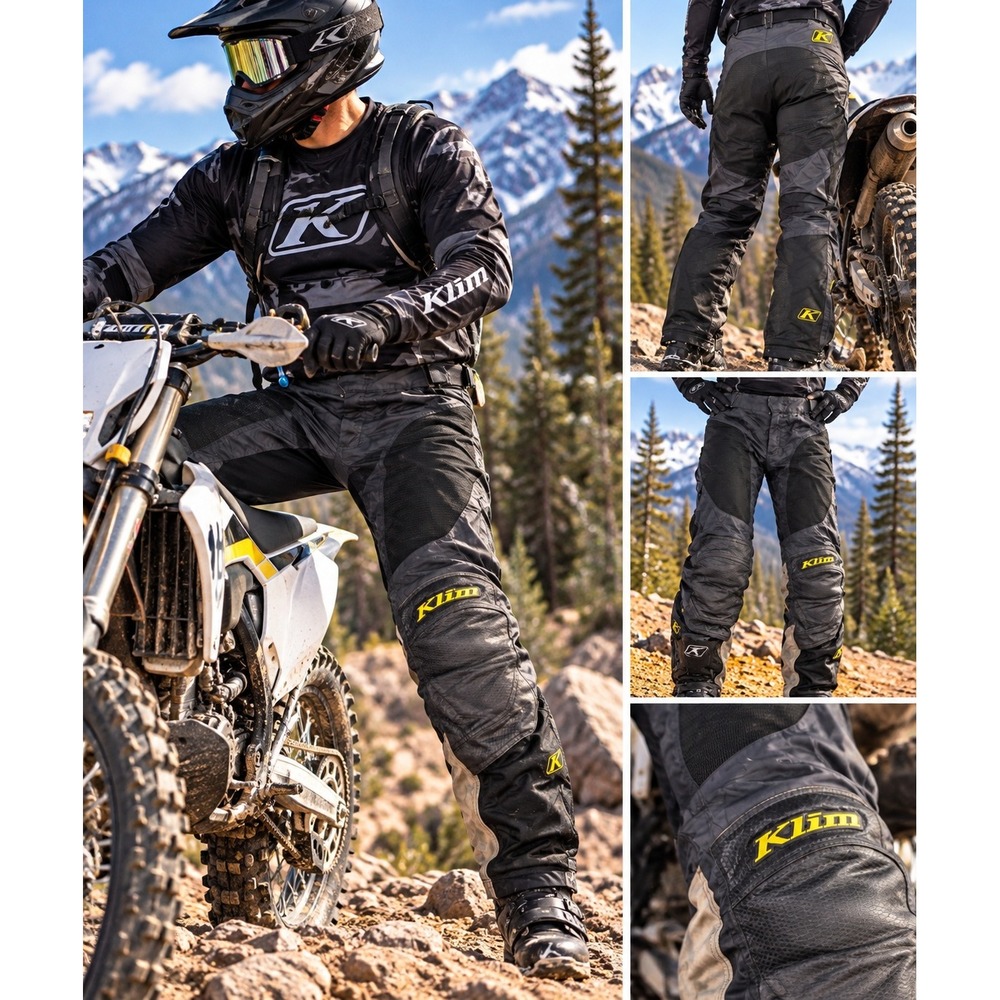 Klim Voyage Air Pant 30 Mens Black Cordura D3O Armor Mesh Motorcycle Riding Gear
